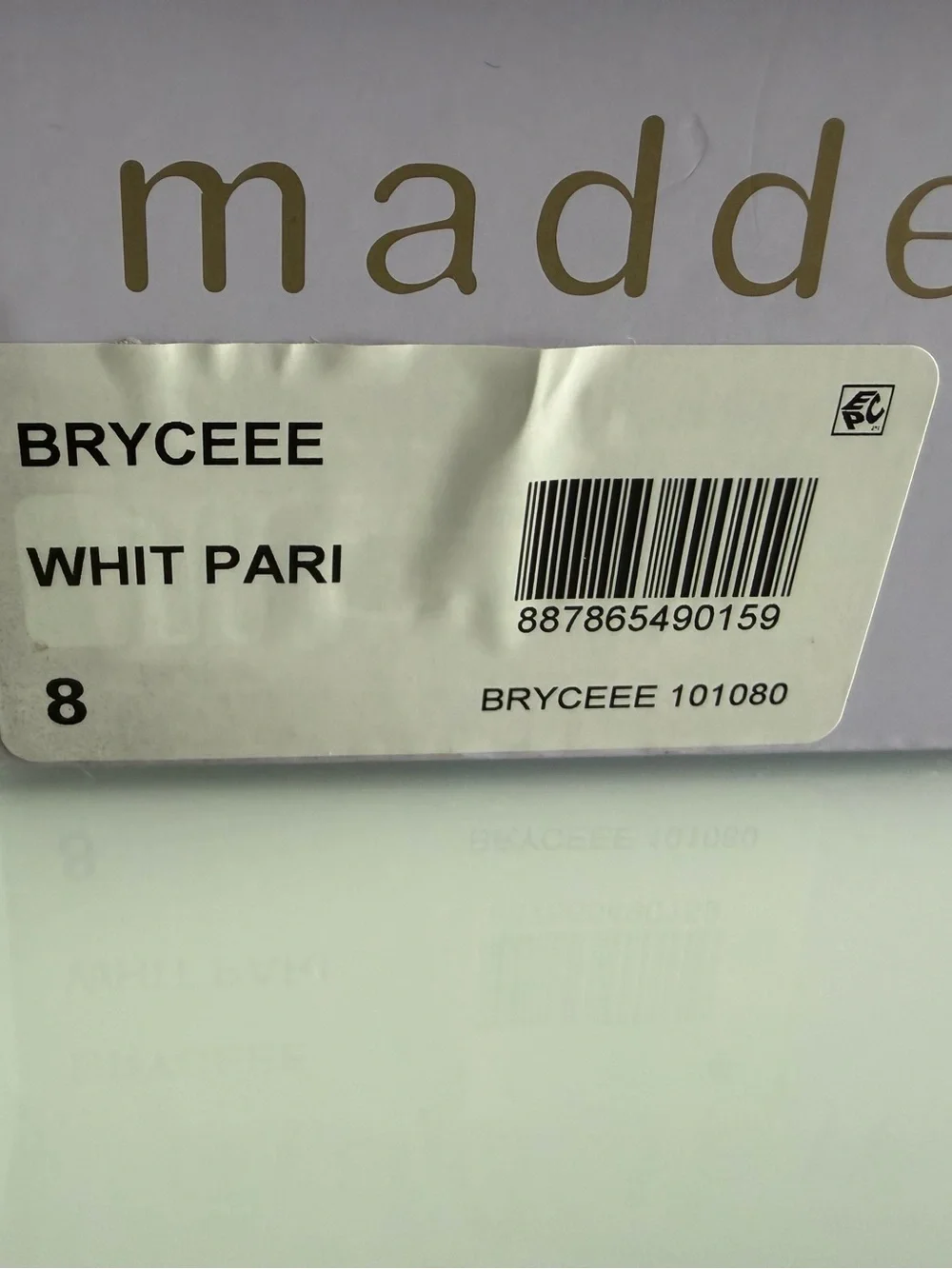 Madden Girl Women’s White & Tan Bryceee Footbed Sandals Size 8